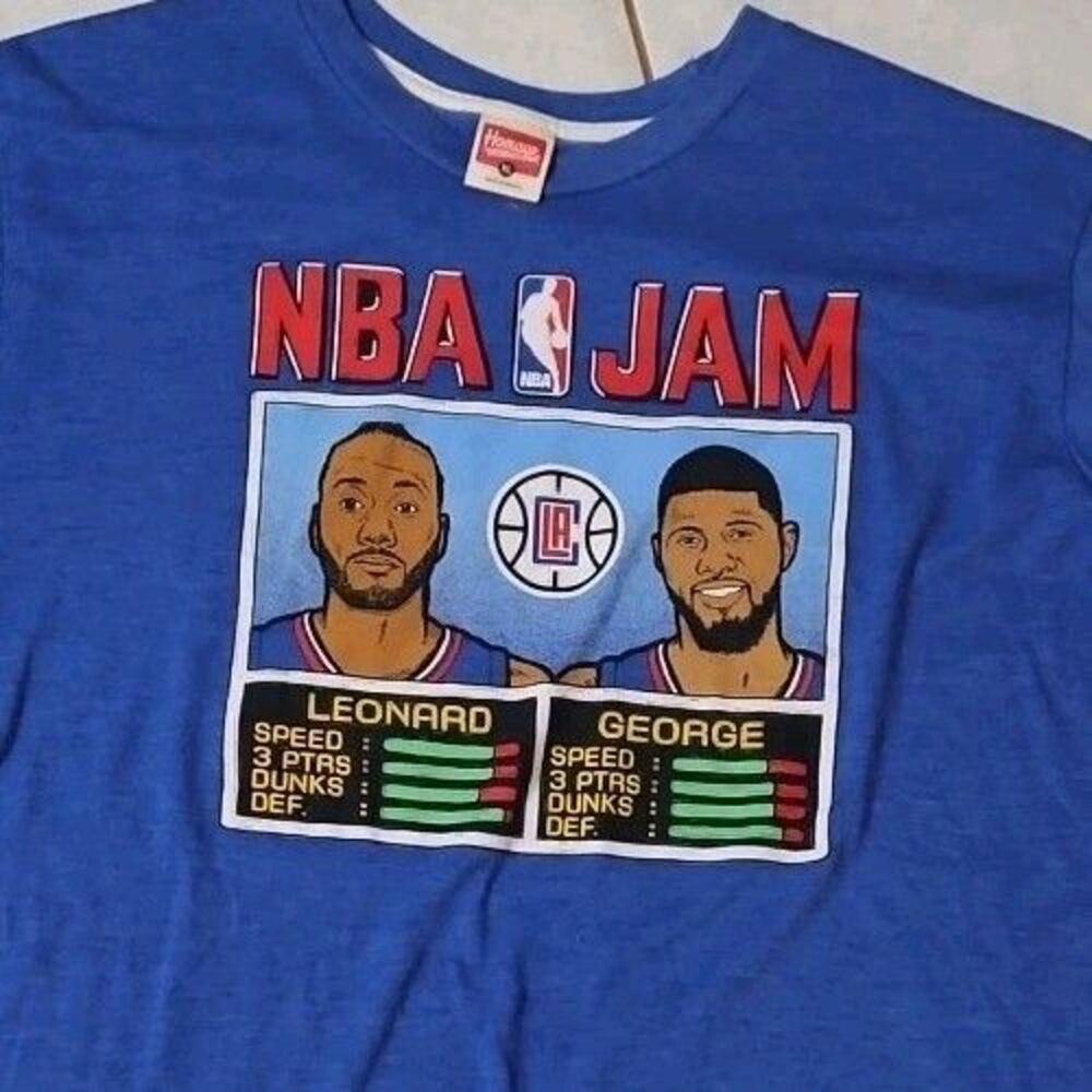 Homage NBA LA Clippers Kawhi Leonard Vs Paul George Basketball T-Shirt Size M